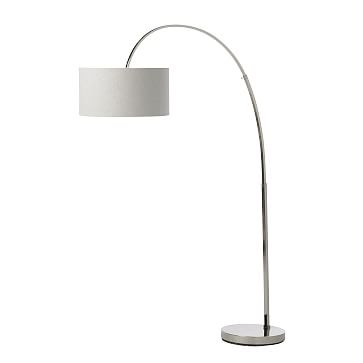 Overarching Floor Lamp Polished Nickel/White - Image 0