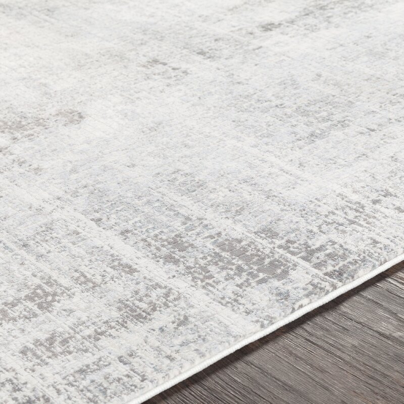 Heger Distressed Abstract Gray/Taupe Area Rug - Image 2