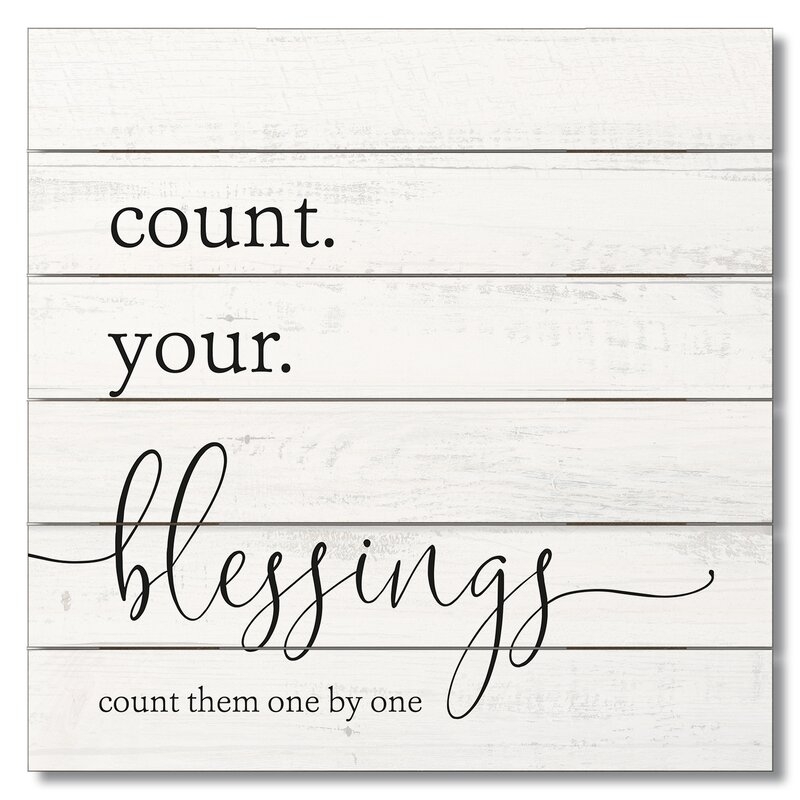 Count Your Blessings Slatted Pallet Sign Wall Décor - Image 0