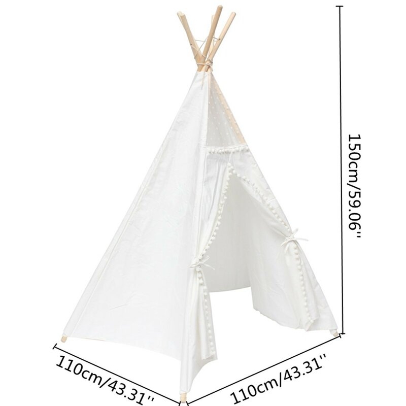 Indoor Cotton Pop-Up Triangular Play Tent - Image 1