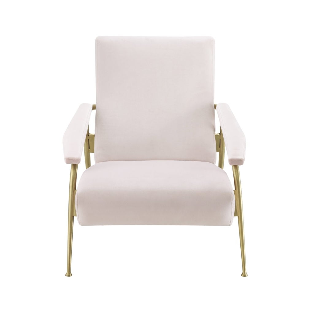 Abrielle Blush Velvet Chair - Image 1