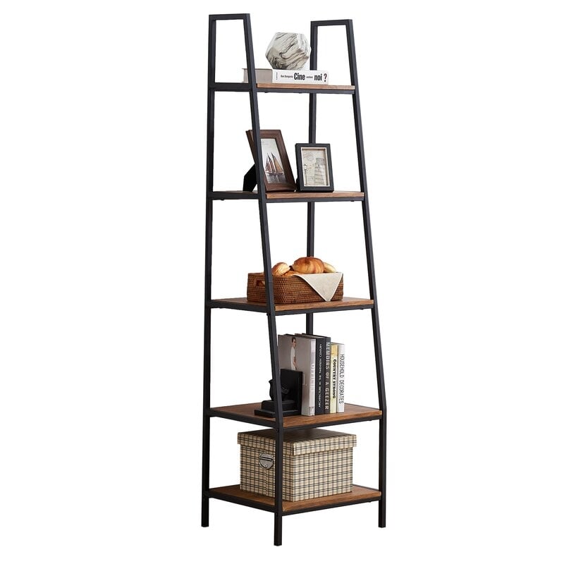 Elroy Ladder Bookcase, Brown - Image 1