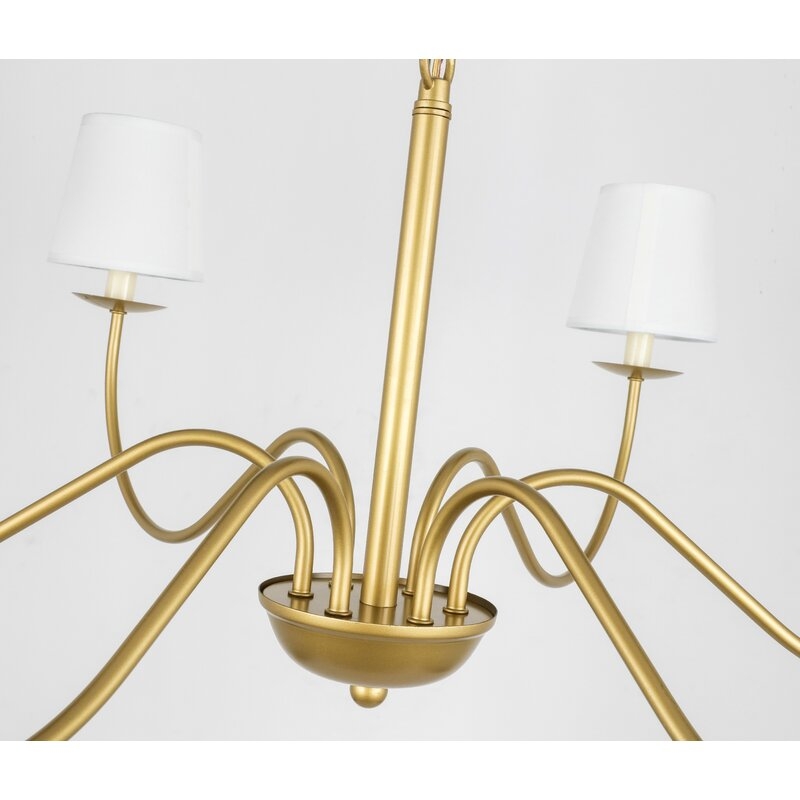 Goin 6 - Light Shaded Classic / Traditional Chandelier / Brass - Image 1