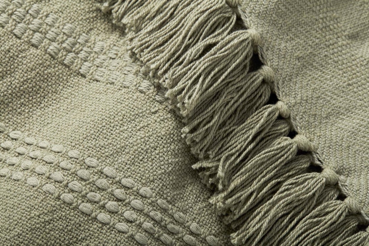 Hugh Collection, Tmh0006 Moss, 2 Blankets - Image 1