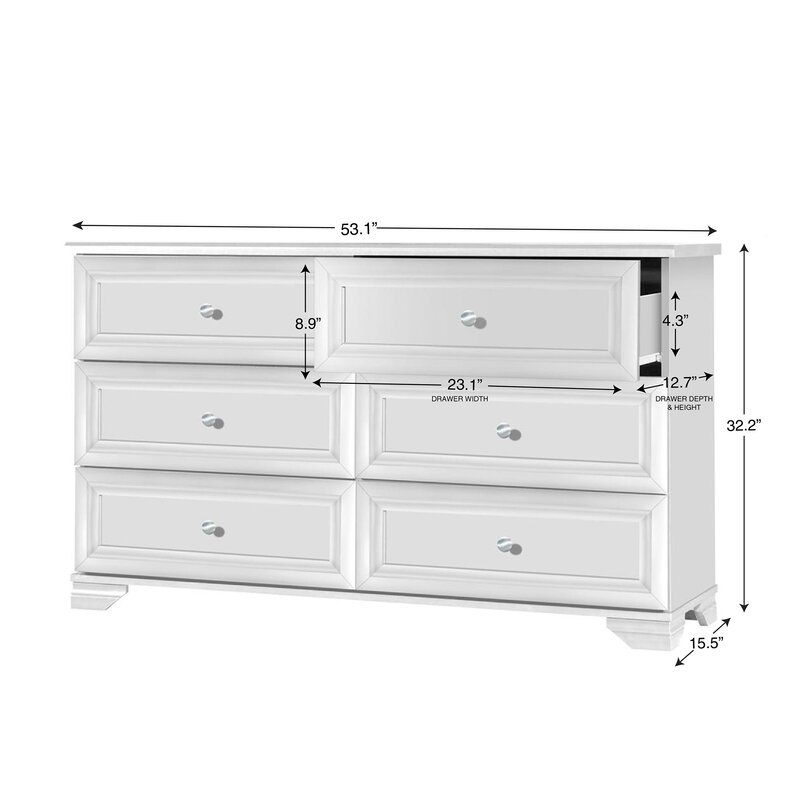 Essex 6 Drawer Double Dresser - Image 2