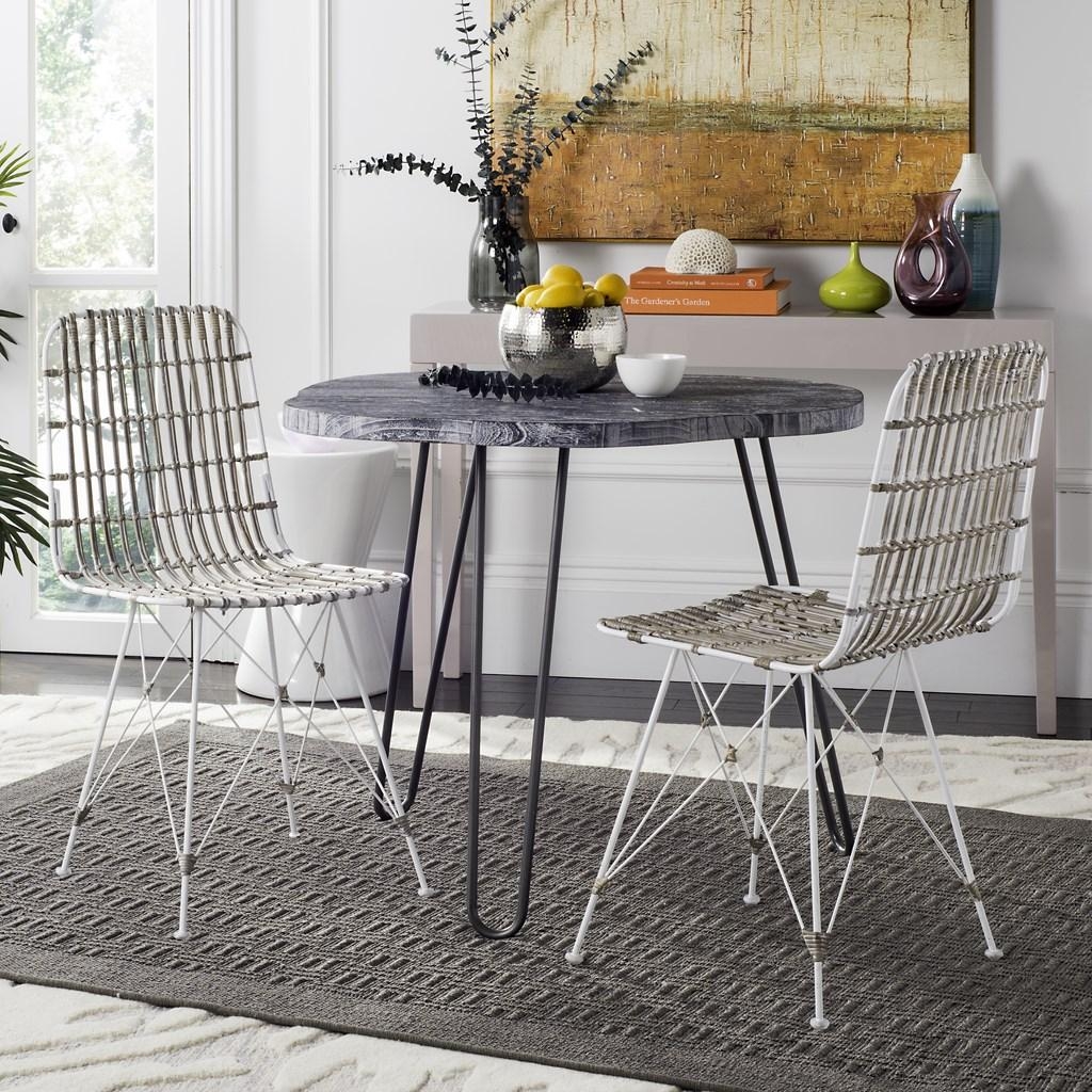 Minerva Wicker Dining Chair (Set of 2) - White Wash - Arlo Home - Image 2