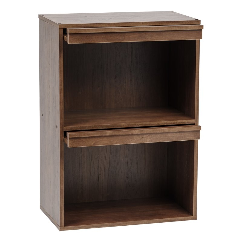 Collan 2-Tier Wood Standard Bookcase - Image 2