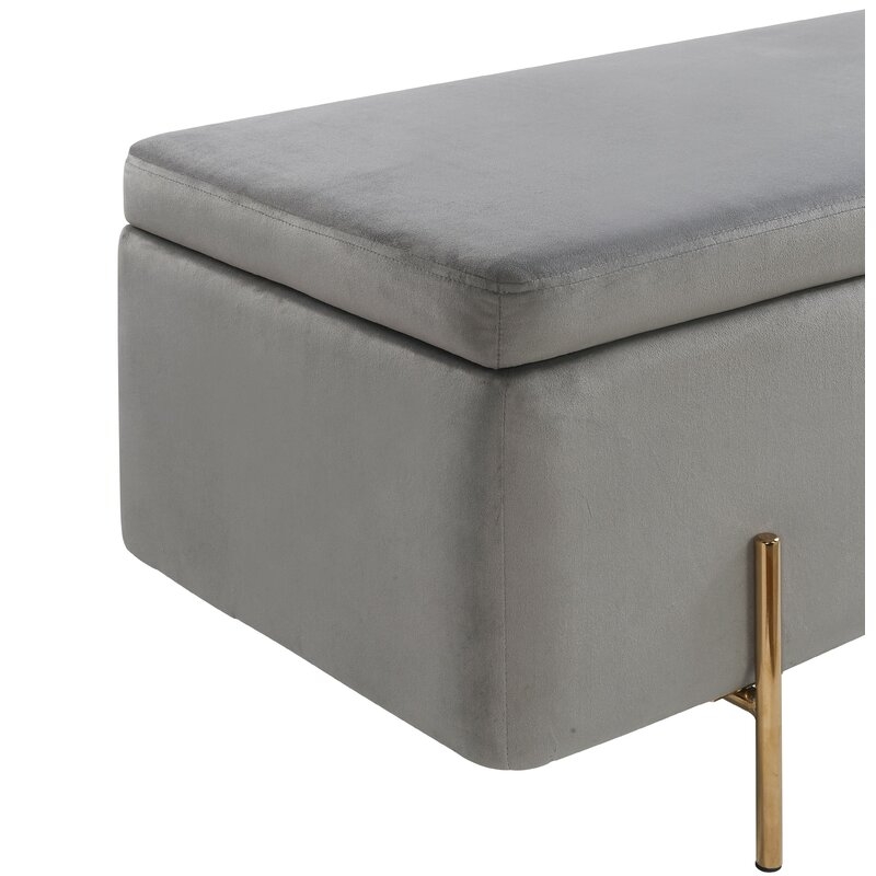 Upholstered Flip Top Storage Bench - Image 2