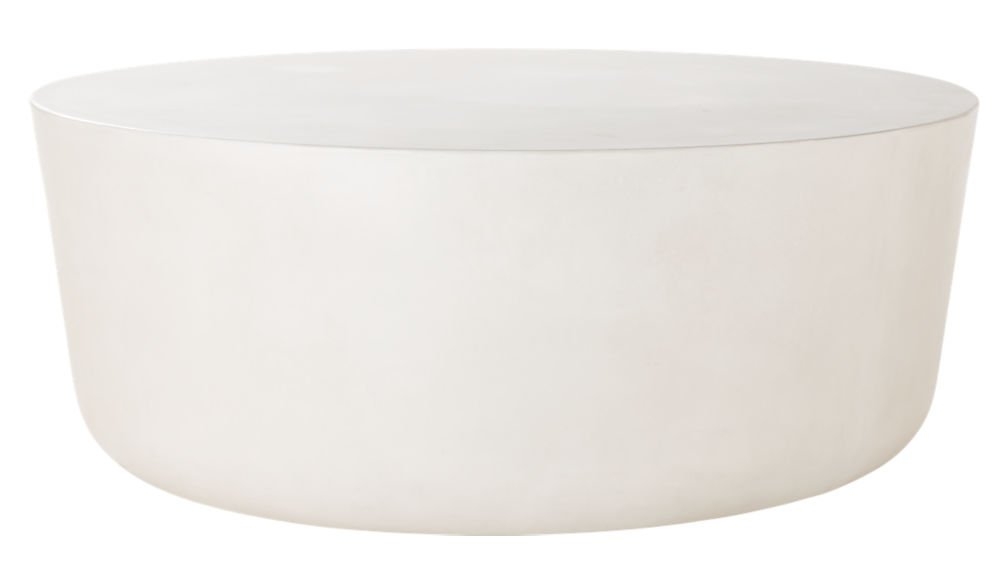 Cap Cement Coffee Table, Ivory - Image 0