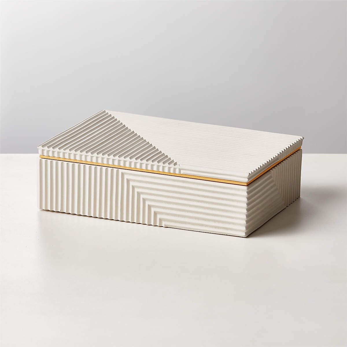 Chelsea White Concrete Box, Large - Image 0