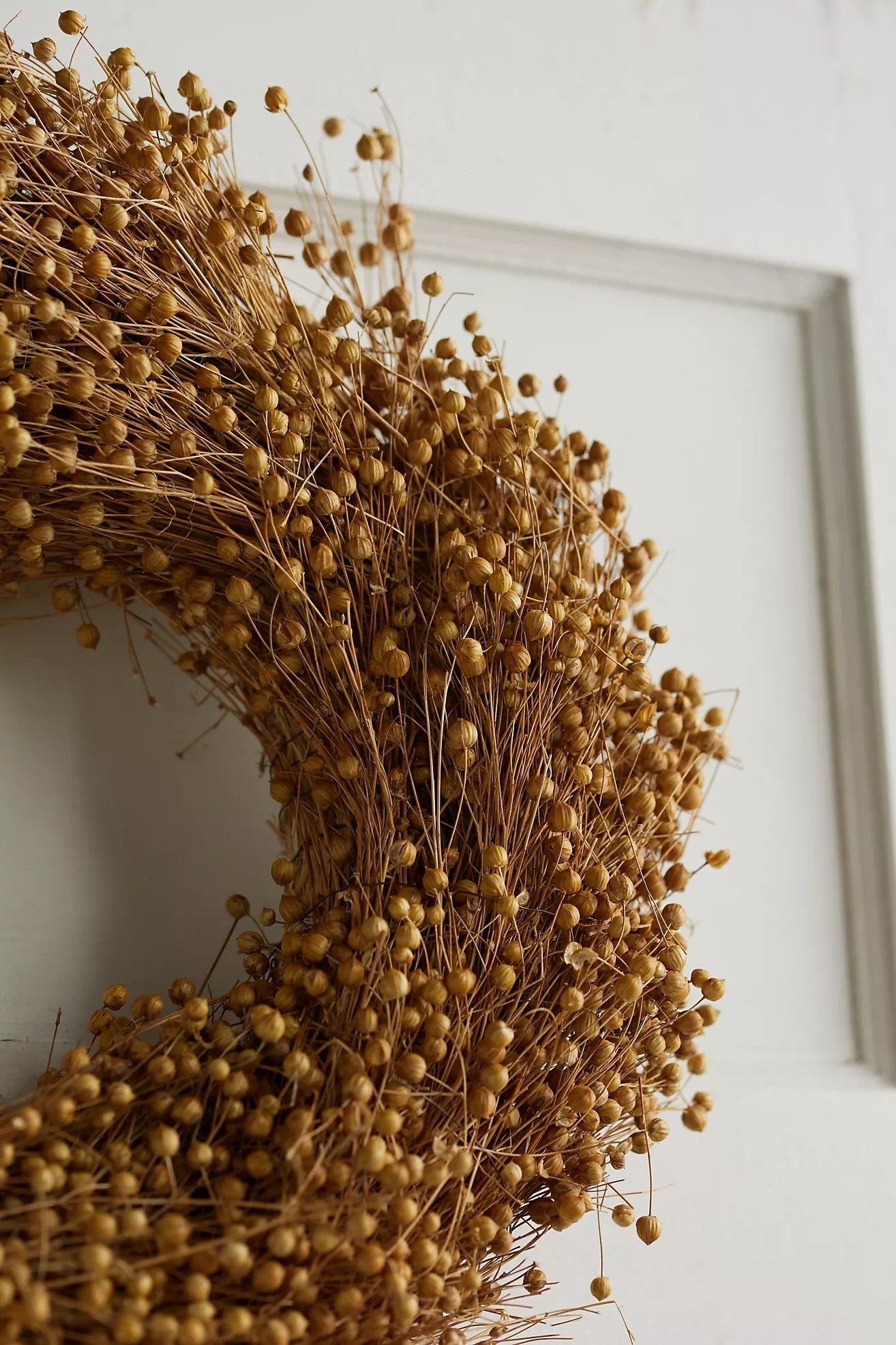 Dried Flax Wreath - Image 1
