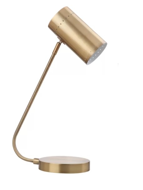 Darby 22.5" Polished Gold Desk Lamp - Image 1