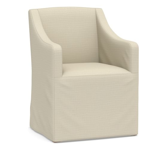 PB Classic Slope Slipcovered Dining Armchair - Image 0
