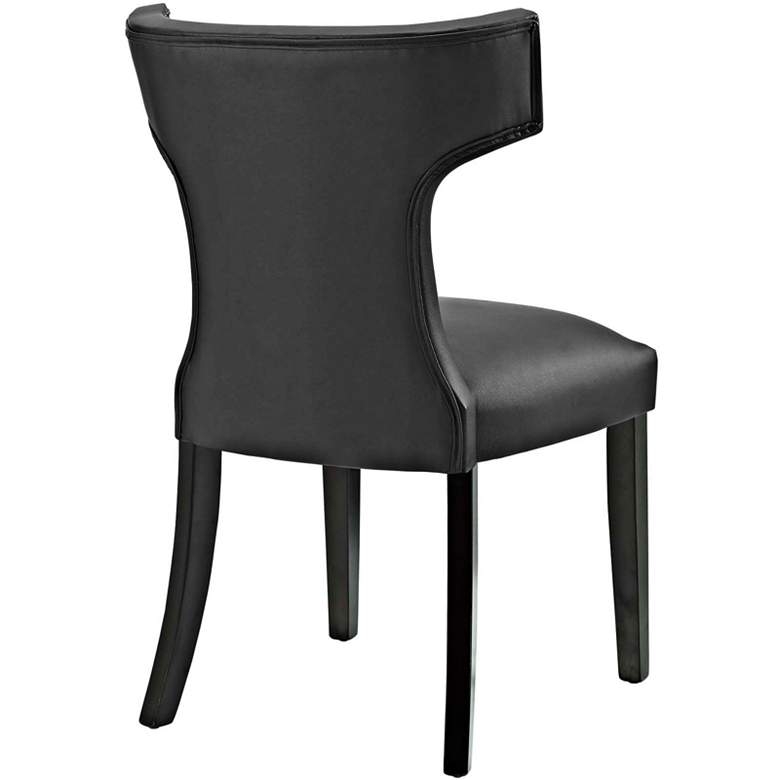 Curve Black Vinyl Dining Chair - Style # 33T41 - Image 2