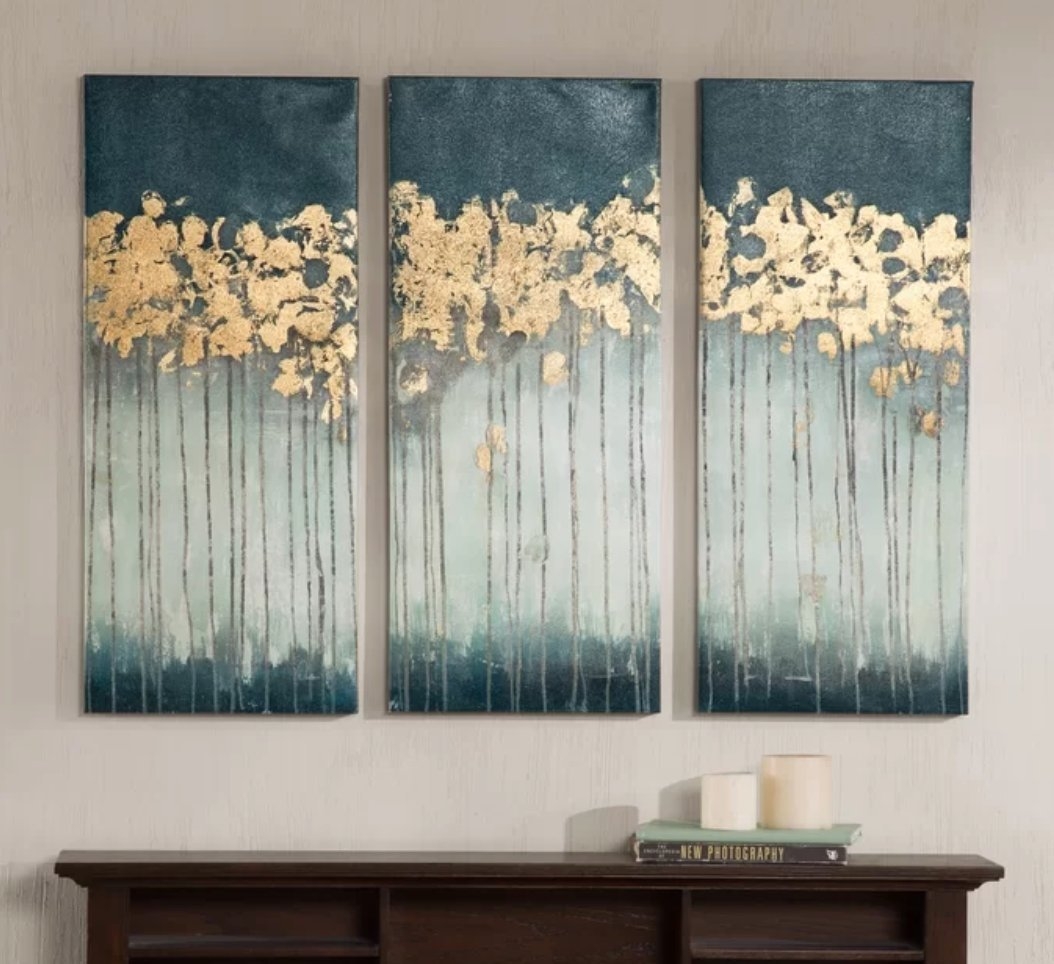 Midnight Forest - 3 Piece Wrapped Canvas Print Set - Image 0