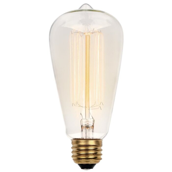 413200 60 Watt, ST20 Incandescent, Dimmable Light Bulb, Vintage Yellow (2450K) E26/Medium (Standard) Base - Image 0
