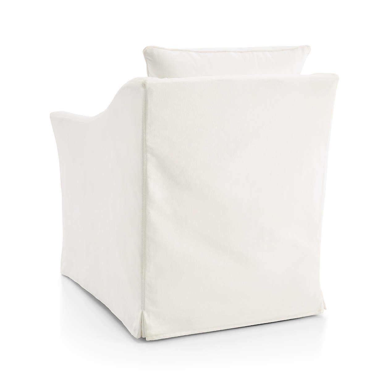 Keely Slipcovered Swivel Chair -  Winward Stripe Sky - Image 4