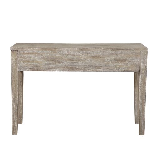 Amina Distressed Wood Two Drawer Accent Storage Console Table - Image 5