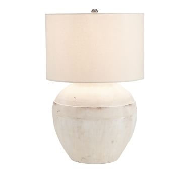 Faris Ceramic Table Lamp, Sand, Large - Image 0