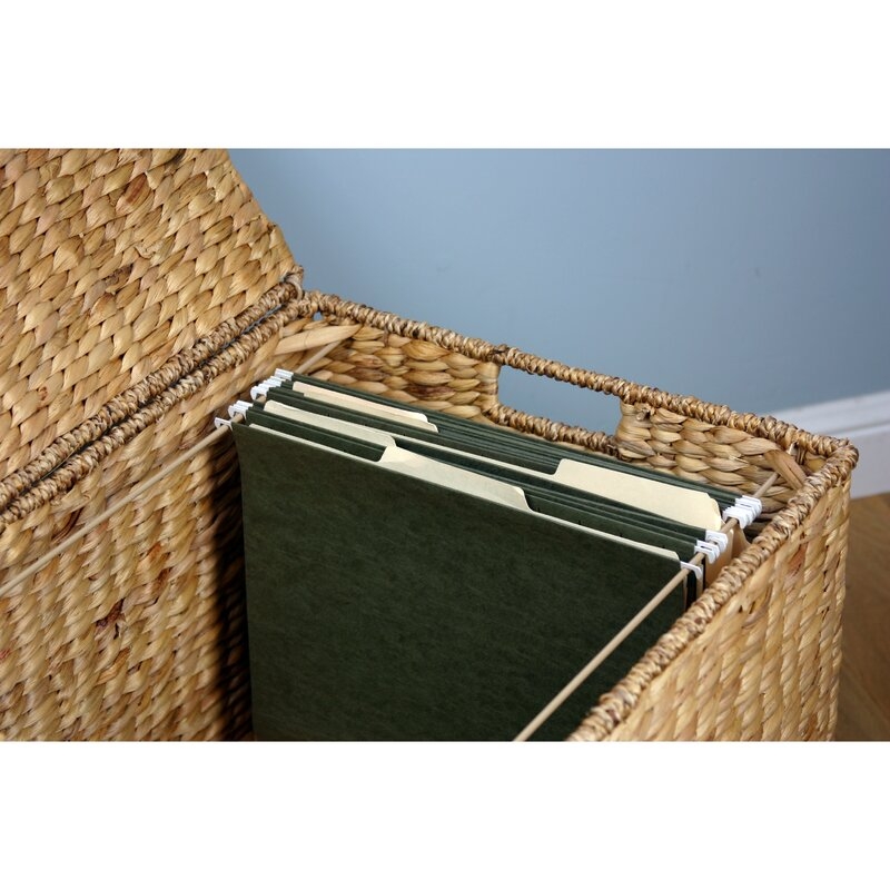 Rolling Seagrass Filing Cabinet - Image 1