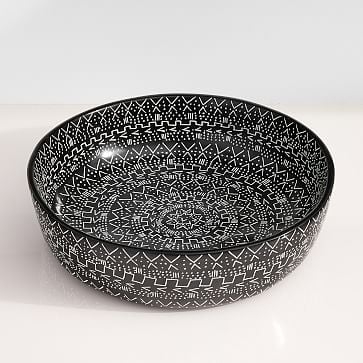 Mbare Centerpiece Bowl, Black, Large - Image 0