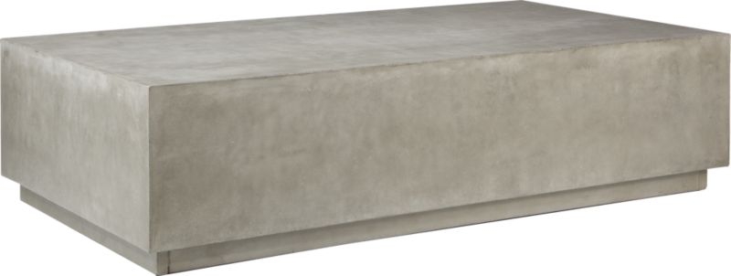 Matter Grey Cement Rectangle Coffee Table - Image 2