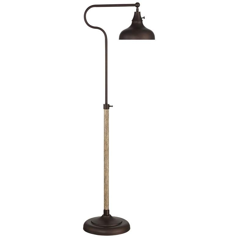 Franklin Iron Works Industrial Bronze Adjustable Downbridge Floor Lamp - Image 0