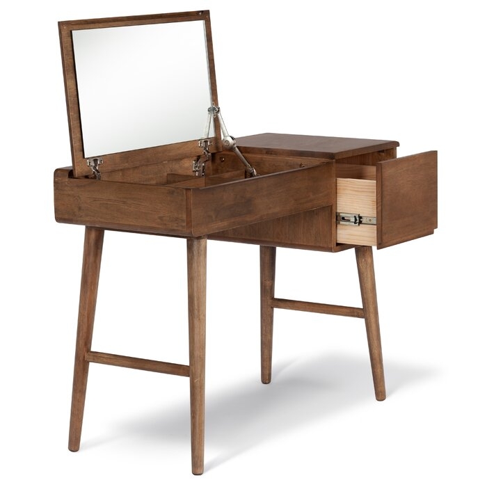 Corinth Oliver Solid Wood Vanity with Mirror - Image 2
