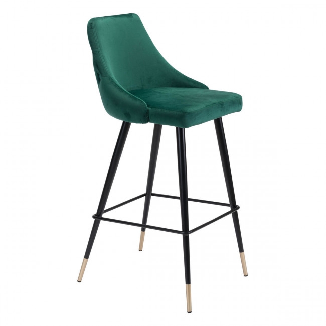Piccolo Bar Chair Green Velvet - Image 0