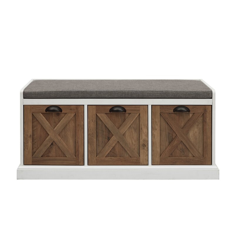 Willow 40" Farmhouse 3 Drawer Storage Bench - Image 2