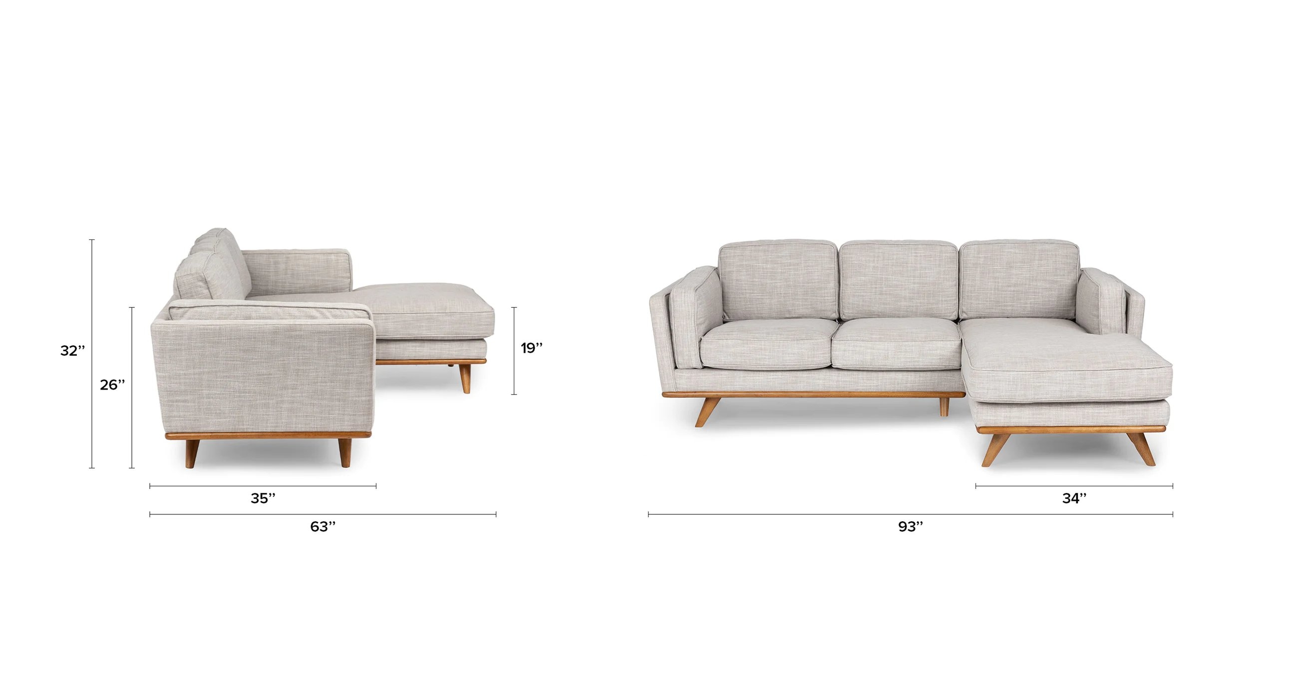 Timber Right Sectional, Rain Cloud Gray - Image 10