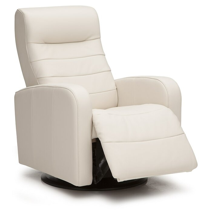 Riding Mountain Recliner, Classic Sahara Leather Match Swivel Recliner - Image 0