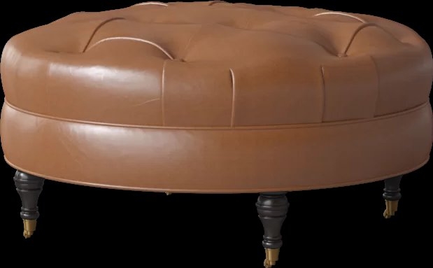 Lowery Leather Ottoman - Image 0