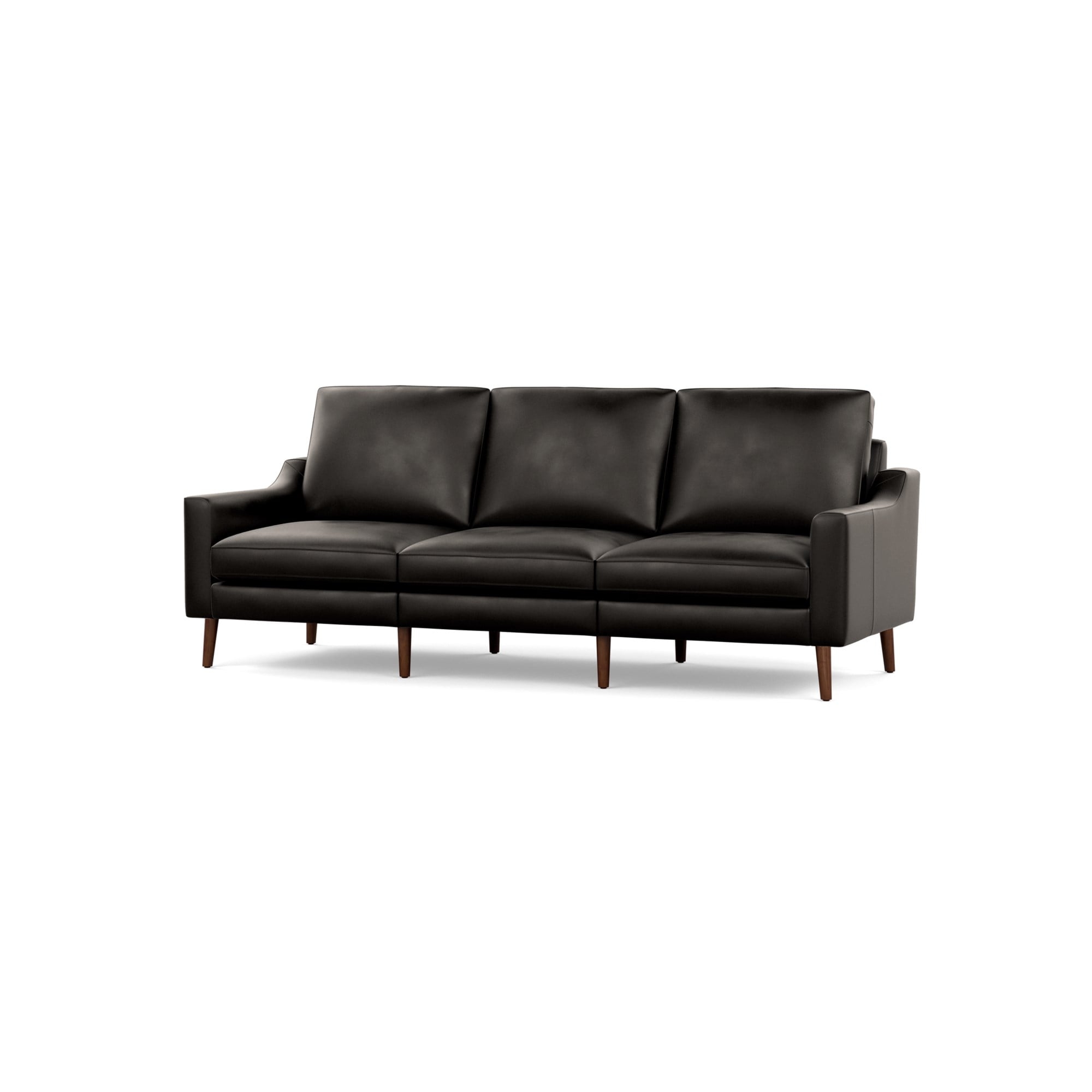 Nomad Leather Sofa - Slate - Top Grain Leather / Walnut - Wood / Slope - Image 0