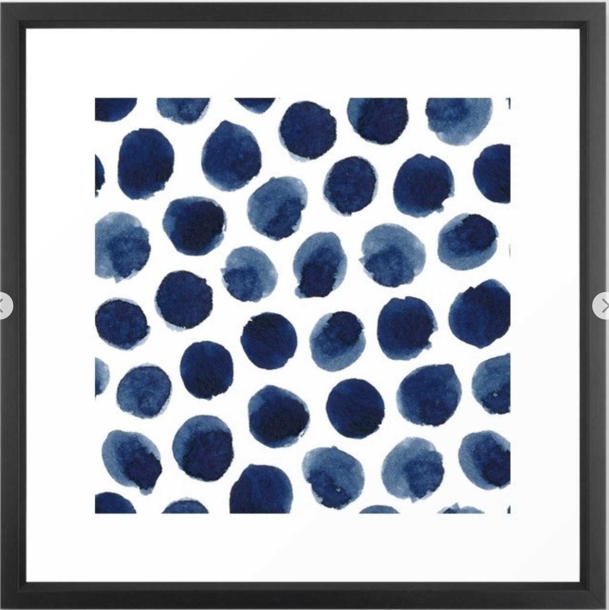 Watercolor polka dots Framed Art Print - Image 0