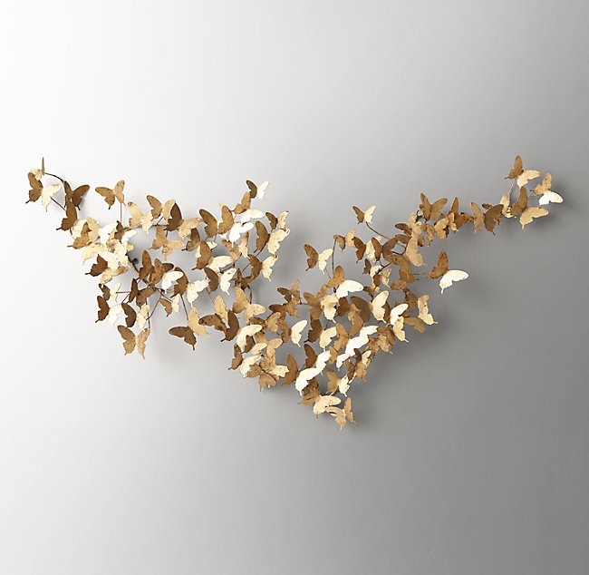 SCATTERED BUTTERFLY WALL DÉCOR - GOLD - Image 0