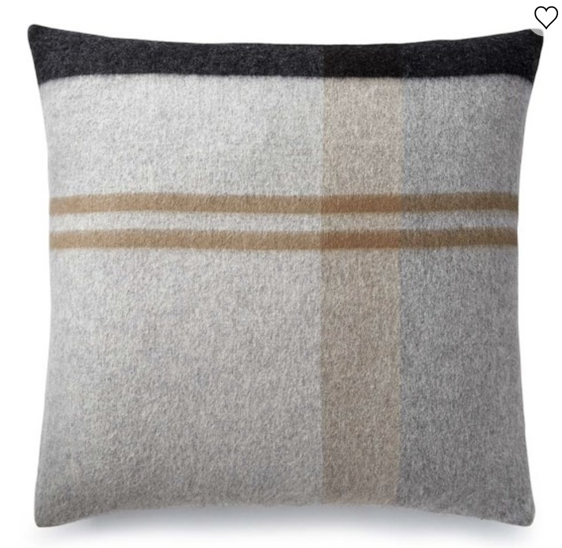 Plaid Lambswool Pillow Cover, Greyson - Image 0