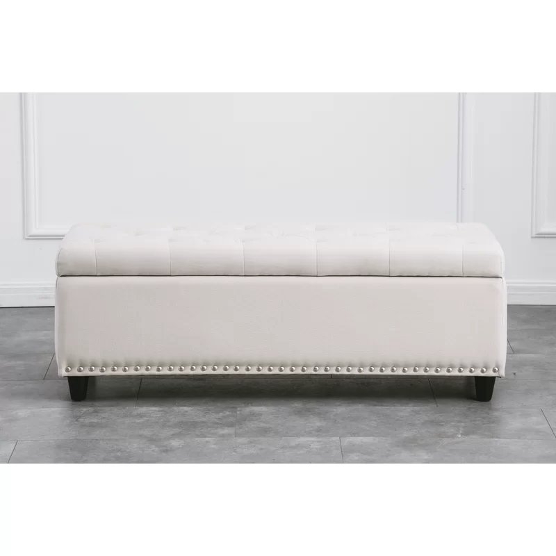 Kidron Upholstered Flip Top Storage Bench - Image 0
