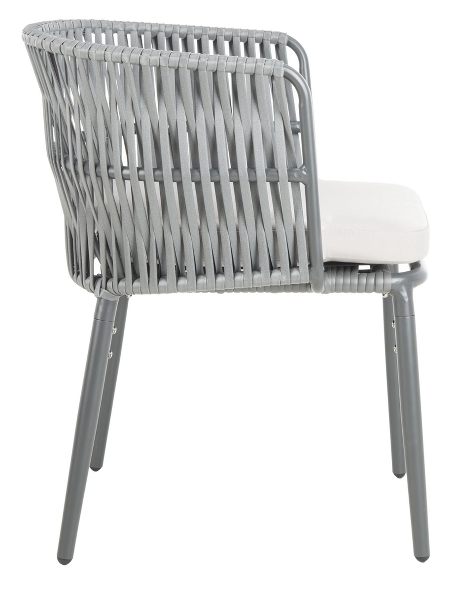 Kiyan Rope Chair - Grey/Grey Cushion - Safavieh - Image 3