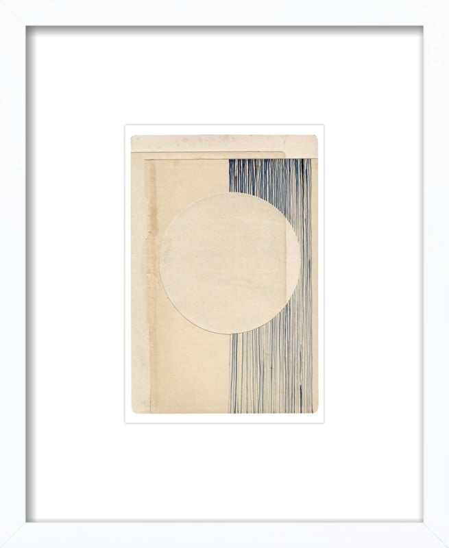 Not a Circle (False 4) white wood frame 8" x 11" - Image 0