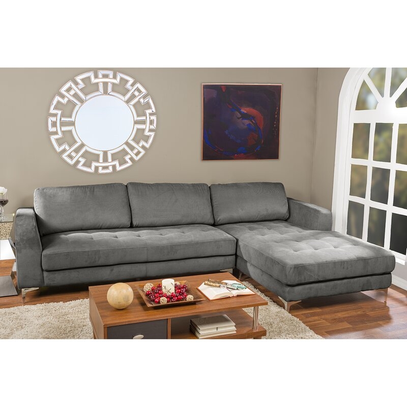 Baxton Studio Right Hand Facing Sectional See More from Orren Ellis Shop - Image 2