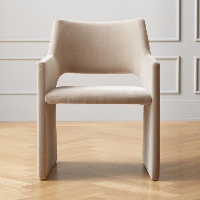 Foley Faux Dining Chair, Mohair Gray, Restock in August 2023 - Image 3