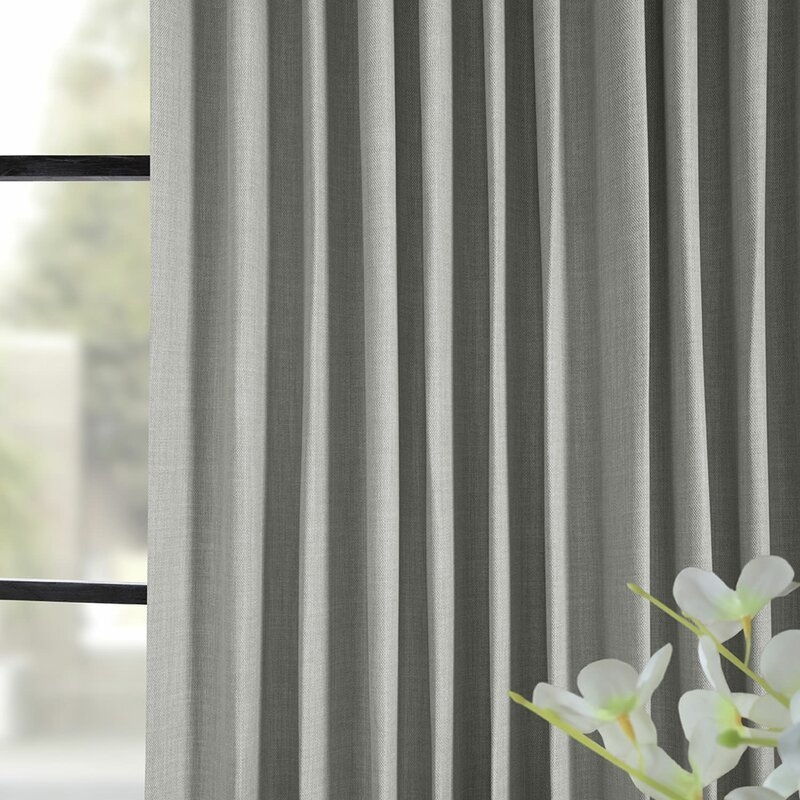 Waubun Solid Room Darkening Rod Pocket Single Curtain Panel - Image 1
