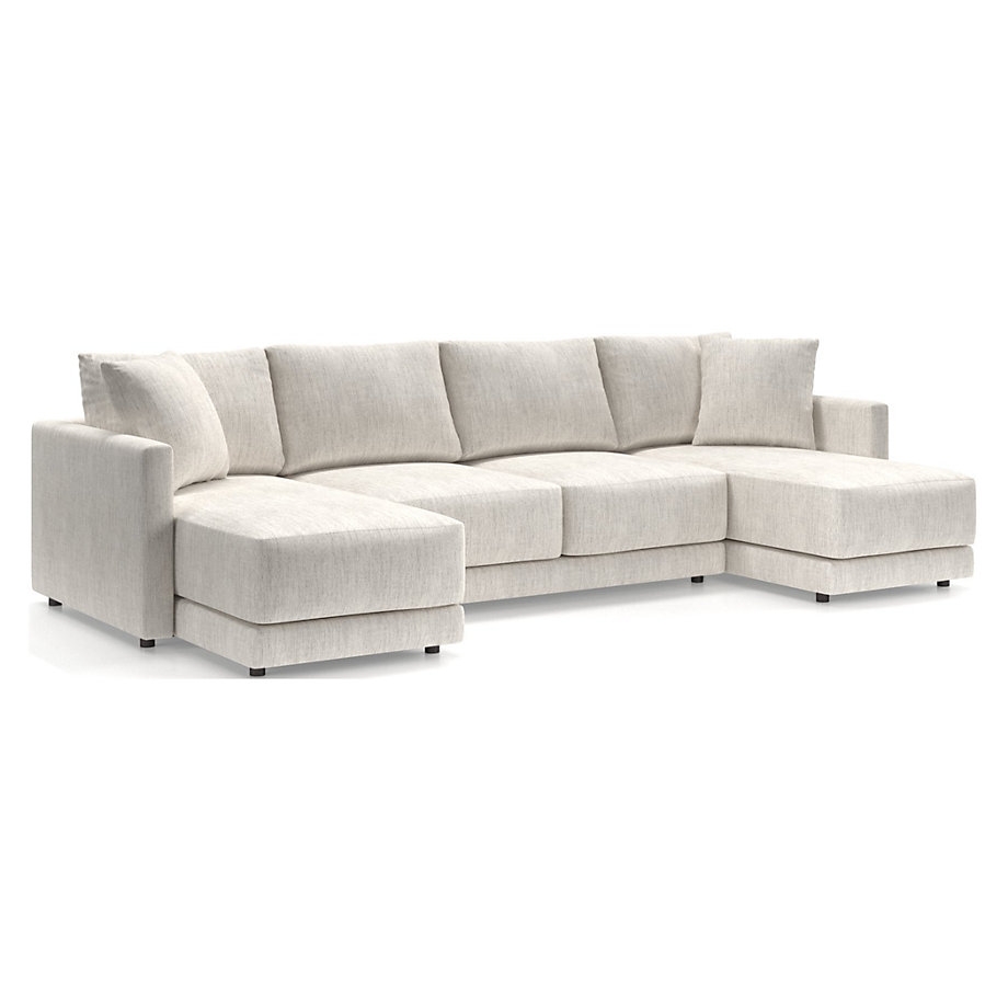 Gather 3-Piece Double Chaise Sectional - Tribute, Gravel - Image 0