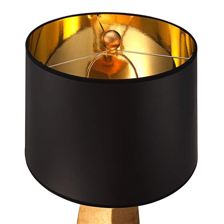 Possini Euro Design Gold Leaf Obelisk Table Lamp - Image 1
