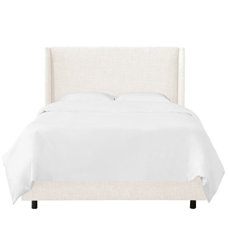 Alrai Upholstered Low Profile Standard Bed White King - Image 0