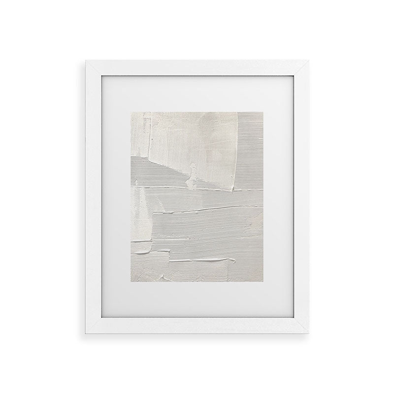 Relief 1 by Alyssa Hamilton Art - Framed Art Print Modern White 18" x 24" - Image 0