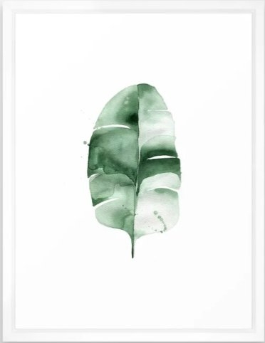 Banana Leaf no. 6 Framed Art Print, 20 "x 26"_scoop white - Image 0