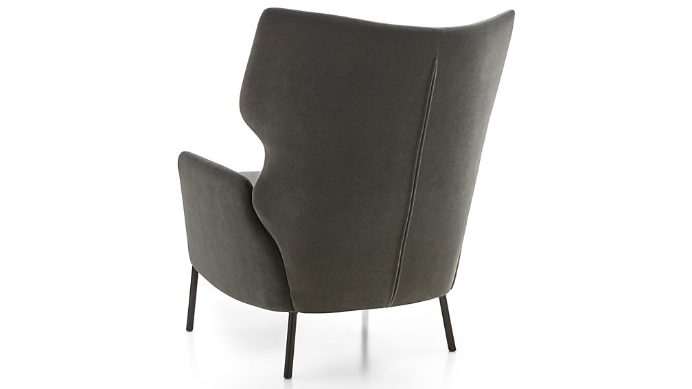Alex Grey Velvet Accent Chair - Image 3
