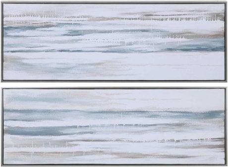 Drifting Hand Painted Canvases, Set of 2 - Image 0